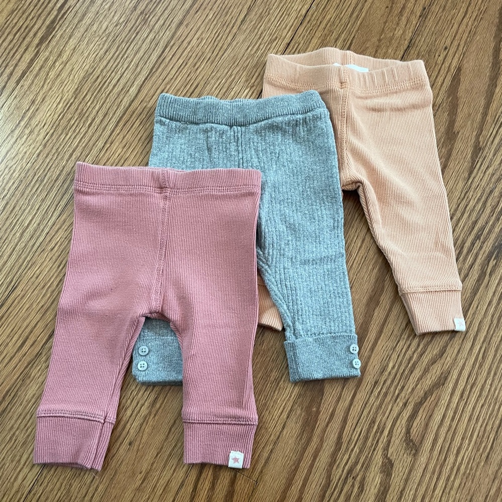 3 pack 0-3 month ZARA baby leggings